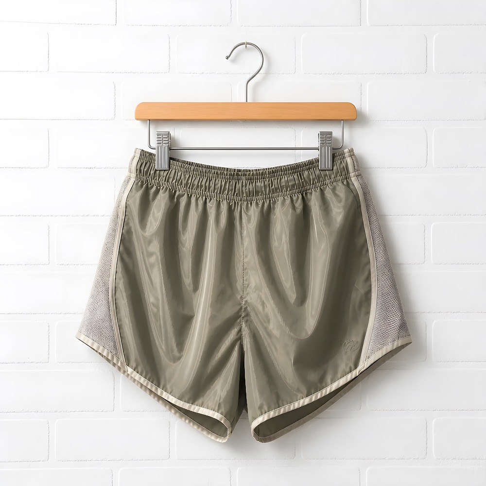 N.Y.L. Sport Running Shorts Womens Large Sage Green Mesh Liner Athletic